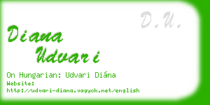 diana udvari business card